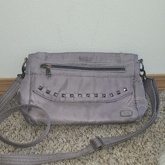 Lug Gray Crossbody Bag with Adjustable Strap - Picture 1 of 8